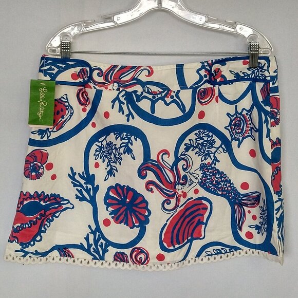 Lilly Pulitzer Size 12 Lynch Scale and Tails Skort Skirt Shorts New NWT - Picture 2 of 4